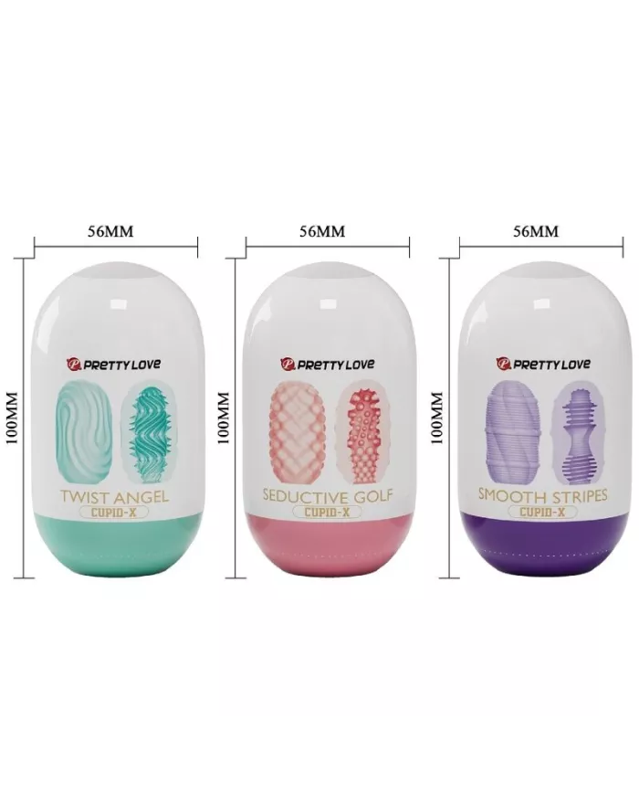 PRETTY LOVE - CUPID X 18 MASTURBATEURS POUR HOMMES DIFFÉRENTES TEXTURES