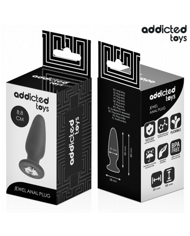 ADDICTED TOYS - PLUG ANAL AVEC BIJOU TAILLE S 8,8 CM