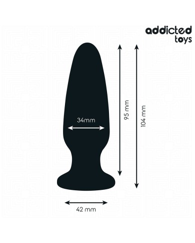 ADDICTED TOYS - PLUG ANAL AVEC BIJOU TAILLE M 10,4 CM