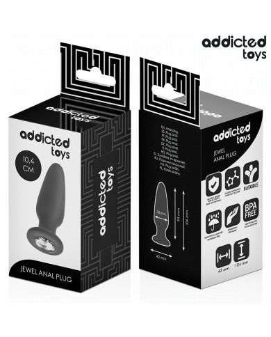 ADDICTED TOYS - PLUG ANAL AVEC BIJOU TAILLE M 10,4 CM