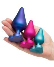 ROMP - KIT D'ENTRAÎNEMENT ANAL LUSTER TAILLES S/M/L AVEC BASE EN FORME DE CŒUR
