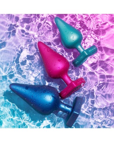 ROMP - KIT D'ENTRAÎNEMENT ANAL LUSTER TAILLES S/M/L AVEC BASE EN FORME DE CŒUR