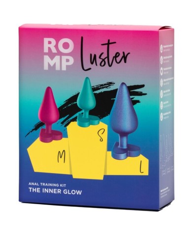 ROMP - KIT D'ENTRAÎNEMENT ANAL LUSTER TAILLES S/M/L AVEC BASE EN FORME DE CŒUR