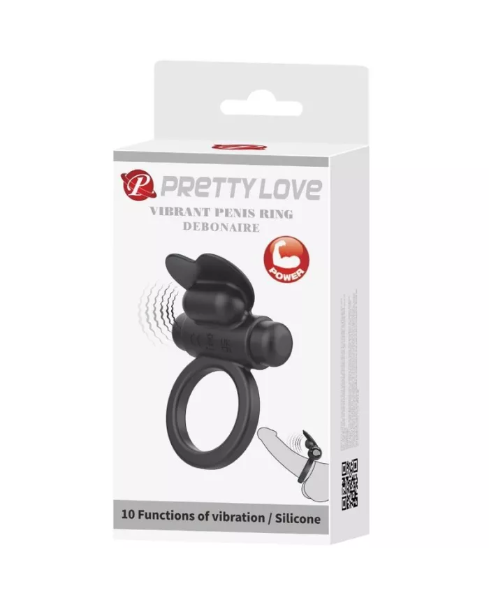 PRETTY LOVE - BAGUE VIBRANTE DEBONAIRE LAPIN 10 VIBRATIONS NOIRE PRETTY LOVE - BAGUE VIBRANTE DEBONAIRE LAPIN 10 VIBRATIONS NOIRE