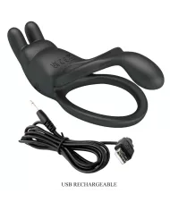 PRETTY LOVE - SETH DOUBLE ANNEAU VIBRANT LAPIN 7 VIBRATIONS NOIR PRETTY LOVE - SETH DOUBLE ANNEAU VIBRANT LAPIN 7 VIBRATIONS NOIR