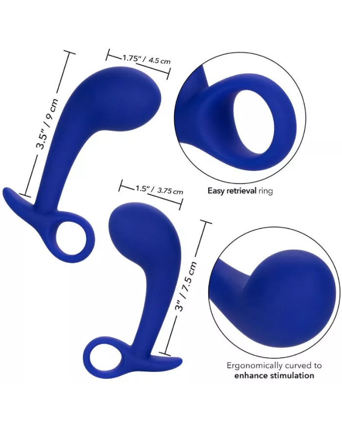 CALEXOTICS - ADMIRAL SET 2 PLUG ANAL BLEU CALEXOTICS - ADMIRAL SET 2 PLUG ANAL BLEU