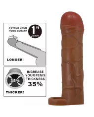 PRETTY LOVE - MANCHON DE PÉNIS POUR OIGNON AVEC EXTENSION DE 2,5 CM MULATTO PRETTY LOVE - MANCHON DE PÉNIS POUR OIGNON AVEC EXTENSION DE 2,5 CM MULATTO