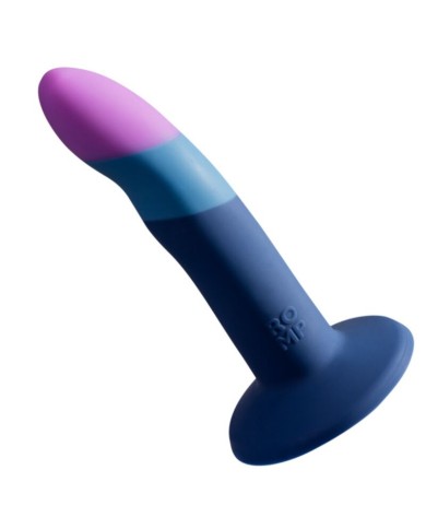 ROMP - PICCOLO GODEMICHET EN SILICONE AVEC VENTOUSE TRICOLORE 14 CM