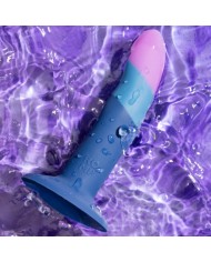 ROMP - PICCOLO GODEMICHET EN SILICONE AVEC VENTOUSE TRICOLORE 14 CM