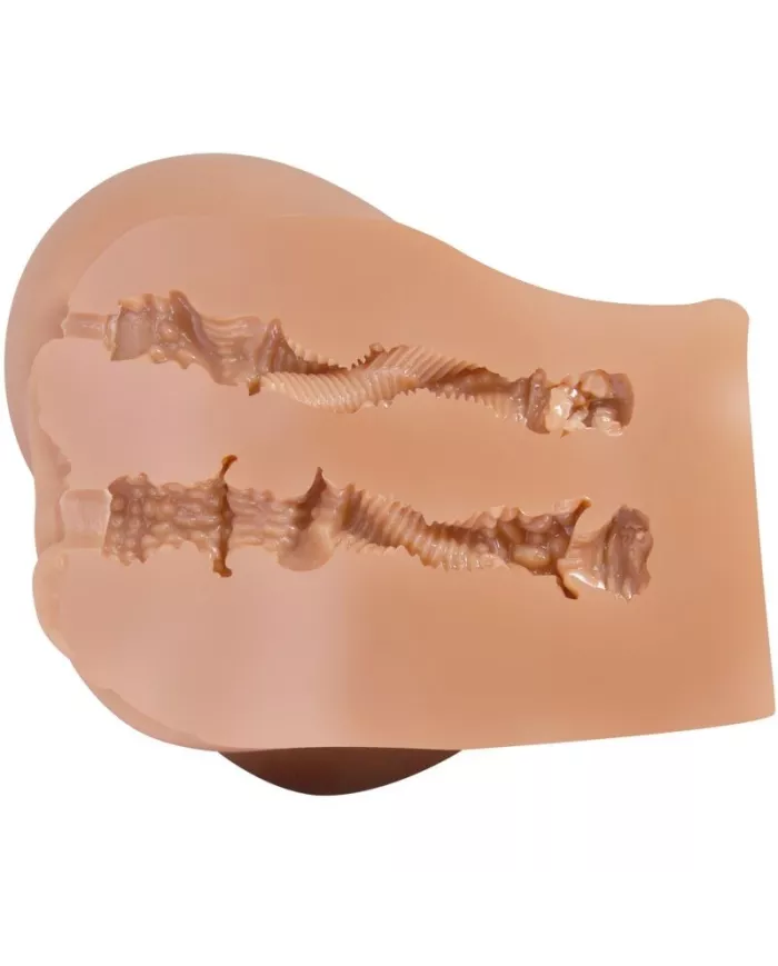 CRAZY BULL - VIBRATEUR EMILIA ASS AVEC VAGIN RÉALISTE ET TÉLÉCOMMANDE DE CHAIR D'ANUS