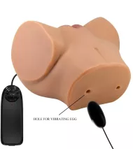 CRAZY BULL - VIBRATEUR EMILIA ASS AVEC VAGIN RÉALISTE ET TÉLÉCOMMANDE DE CHAIR D'ANUS