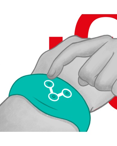 WATCHME - MONTRE À TECHNOLOGIE SANS FIL BLEU VERT