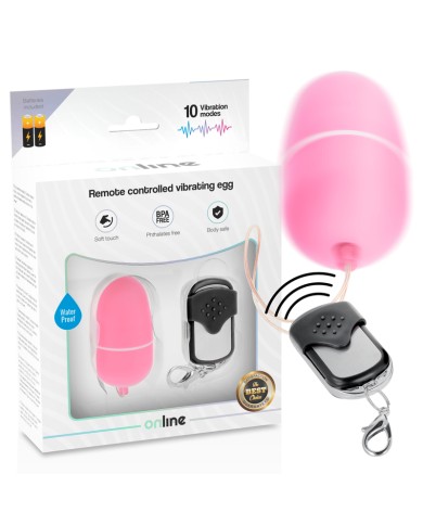 ONLINE - OEUF VIBRANT TÉLÉCOMMANDE M ROSE