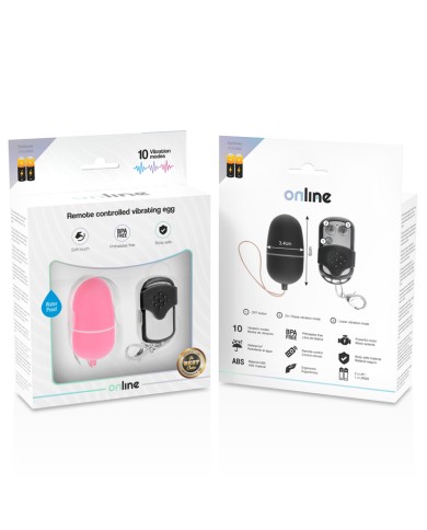 ONLINE - OEUF VIBRANT TÉLÉCOMMANDE M ROSE
