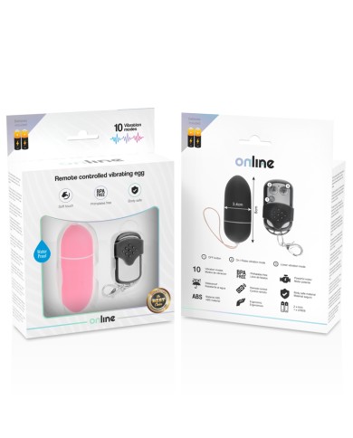 ONLINE - OEUF VIBRANT TÉLÉCOMMANDE L ROSE