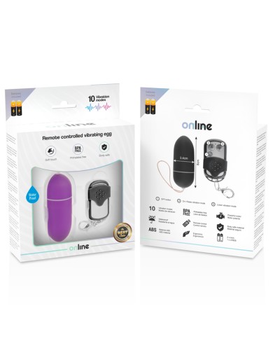ONLINE - OEUF VIBRANT TÉLÉCOMMANDE L LILAS