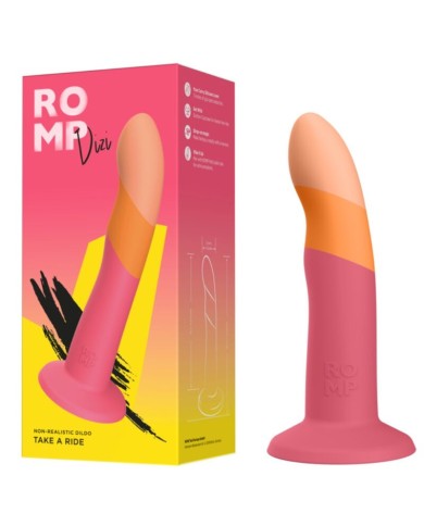 ROMP - DIZI GODEMICHET EN SILICONE AVEC VENTOUSE TRICOLÉ 18 CM