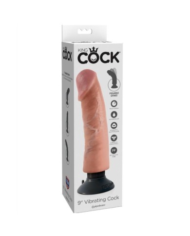 KING COCK - GODE VIBRATEUR 23 CM NATUREL
