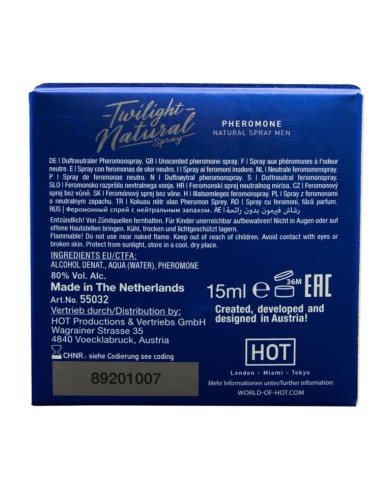 HOT - TWILIGHT PHEROMONE NATURELLE POUR HOMMES 15 ML
