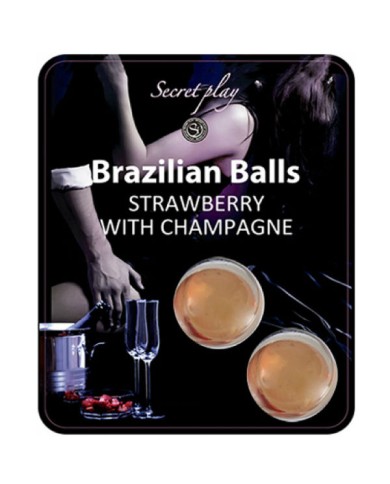 SECRETPLAY - ENSEMBLE DE BOULES BRÉSILIENNES FRAISE ET CHAMPAGNE