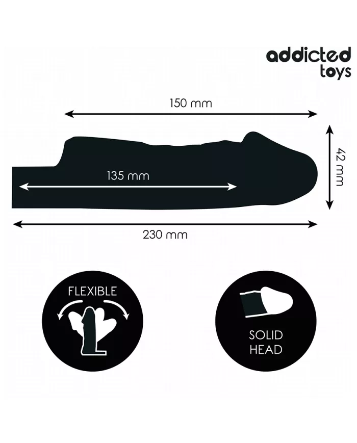 ADDICTED TOYS - EXTENSION DE PÉNIS TRANSPARENTE TAILLE S 23 CM