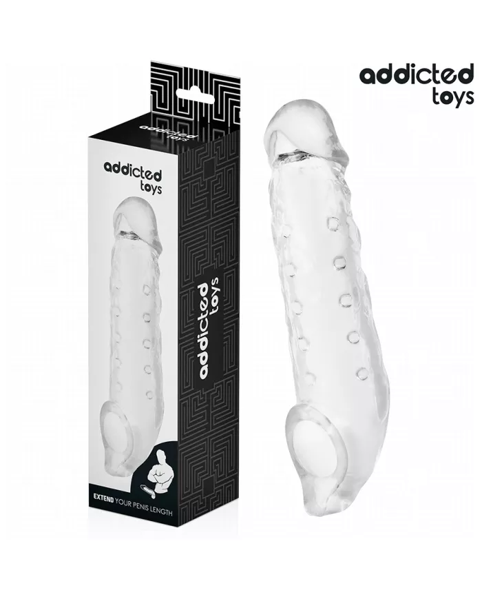 ADDICTED TOYS - GAINE PÉNIS TRANSPARENTE TAILLE M 27 CM