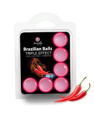 SECRETPLAY - SET 6 BALLES BRÉSILIENNES TRIPLE EFFET