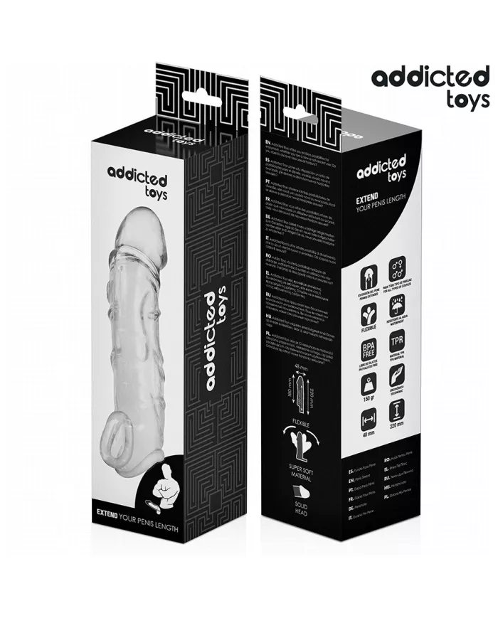 ADDICTED TOYS - EXTENSION DE PÉNIS TRANSPARENTE 27 CM ADDICTED TOYS - EXTENSION DE PÉNIS TRANSPARENTE 27 CM