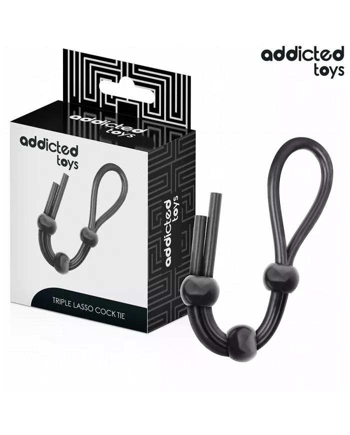 ADDICTED TOYS - CORDE EN SILICONE POUR LE PÉNIS À TRIPLE BOUCLE