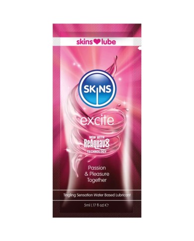 SKINS - EXCITE LUBRIFIANT À BASE D'EAU DOSE UNIQUE 5 ML