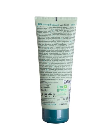 HOT - BIO MASSAGE ET LUBRIFIANT À BASE D'EAU 2 EN 1 200 ML