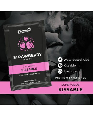 COQUETTE COSMETICS - LUBRIFIANT KISSABLE BASE DEAU DE FRAISE POCHE 10 ML