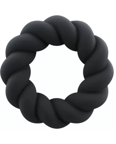 ROCKS-OFF - ANNEAU DE MASTURBATION EN SILICONE NOIR TWIST