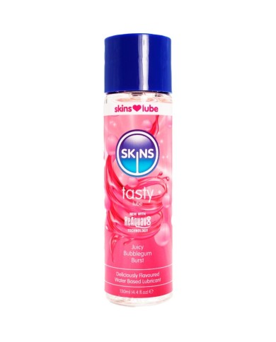 SKINS - LUBRIFIANT À BASE D'EAU DÉLICIEUX GOÛT BUBBLEGUM 130 ML