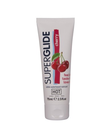 HOT - SUPERGLIDE LUBRIFIANT COMESTIBLE À BASE D'EAU CERISE 75 ML