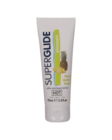 HOT - SUPERGLIDE LUBRIFIANT COMESTIBLE À BASE D'EAU ANANAS 75 ML