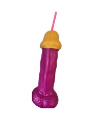 DIABLO PICANTE - VERRE PÉNIS EN PLASTIQUE FUCHSIA