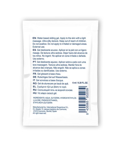WATERFEEL - GEL DE GLISSEMENT NEUTRE BASE DEAU 6 ML