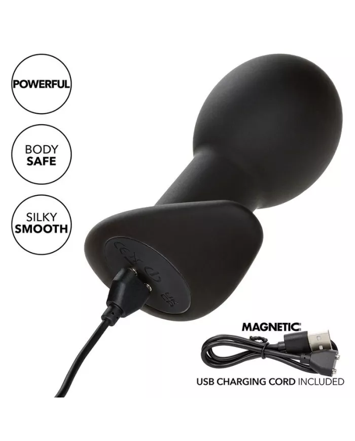 CALEXOTICS - ROCK BOTTOM PLUG ANAL 10 VIBRATIONS SILICONE NOIR CALEXOTICS - ROCK BOTTOM PLUG ANAL 10 VIBRATIONS SILICONE NOIR