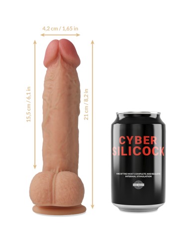 CYBER SILICOCK - STRAP-ON SAUL SILICONE LIQUIDE AVEC 3 ANNEAUX GRATUITS 15.5 CM -O- 4.2 CM