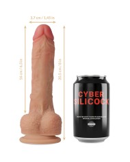 CYBER SILICOCK - STRAP-ON CONNOR SILICONE LIQUIDE AVEC 3 ANNEAUX GRATUITS 20.5 CM -O- 3.7 CM