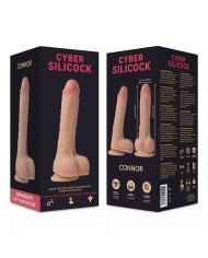 CYBER SILICOCK - STRAP-ON CONNOR SILICONE LIQUIDE AVEC 3 ANNEAUX GRATUITS 20.5 CM -O- 3.7 CM