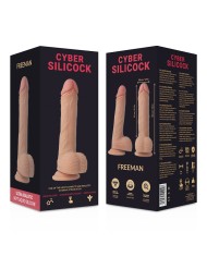 CYBER SILICOCK - STRAP-ON FREEMAN LIQUIDE SILICONE AVEC 3 ANNEAUX GRATUITS 20 CM -O- 3.8 CM