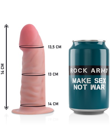 ROCKARMY - HARNAIS + GODE RÉALISTE TIGRE DOUBLE DENSITÉ 14 CM -O- 4.46 CM
