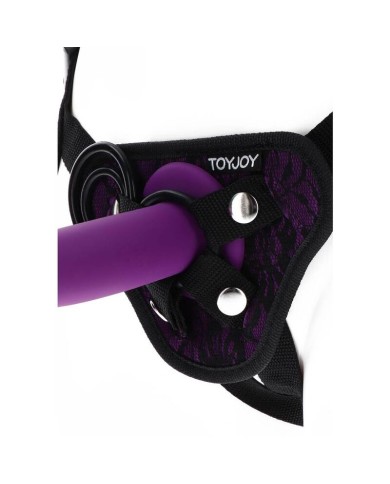 GET REAL - HARNAIS EN DENTELLE STRAP-ON VIOLET