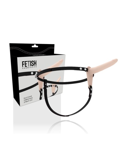 FETISH SUBMISSIVE HARNESS - VIBRATEUR SILICONE FLESH 15 CM