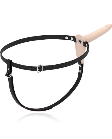 FETISH SUBMISSIVE HARNESS - VIBRATEUR SILICONE FLESH 15 CM