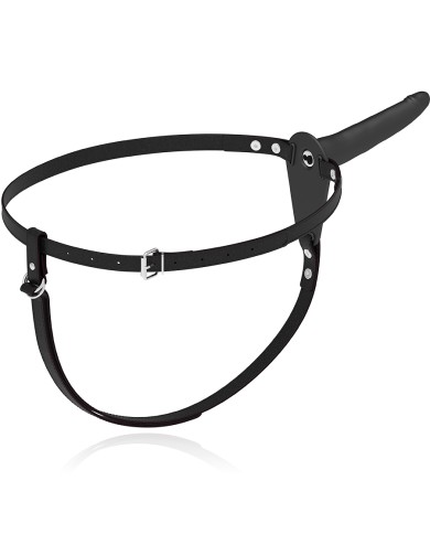 FETISH SUBMISSIVE HARNESS - VIBRATEUR SILICONE NOIR 15 CM
