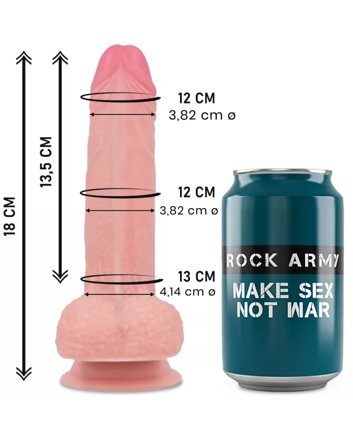 ROCKARMY - SILICONE LIQUIDE PREMIUM MUSTANG RÉALISTE 18 CM -O- 4.14 CM