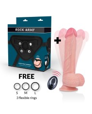 ROCKARMY - HARNAIS + VIBRATEUR SILICONE LIQUIDE PREMIUM TÉLÉCOMMANDE APACHE 20.5 CM -O- 4.62 CM